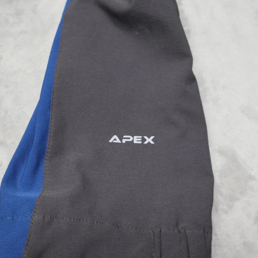 North Face Jacket Men XXL Blue Apex Softshell Rain Wind Full Zip Outdoor READ